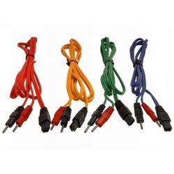   Compex 4 db-os elektróda összekötő kábel szett nem bepattintós (Normál Pin Csatlakozóval) 6-Pines, Színes
